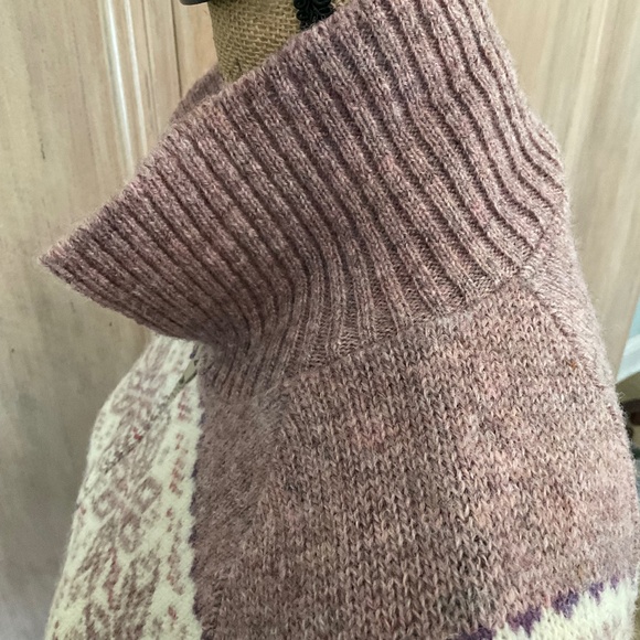 Vintage Scottish Wool Fair Isle Zip Up Sweater - Picture 15 of 16